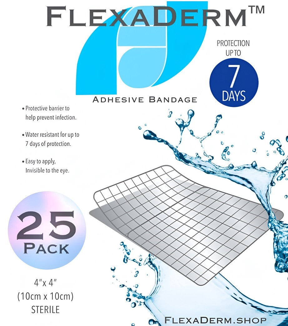 (25) 4"x 4" Waterproof Bandages