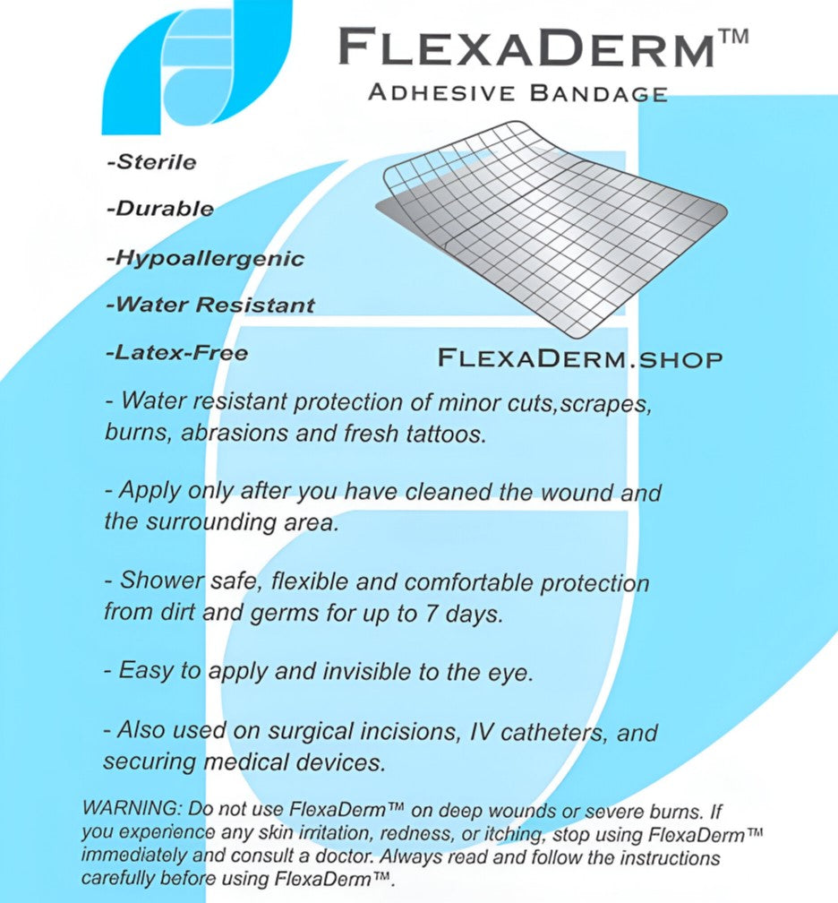(5) 6"x 6" Waterproof Bandages