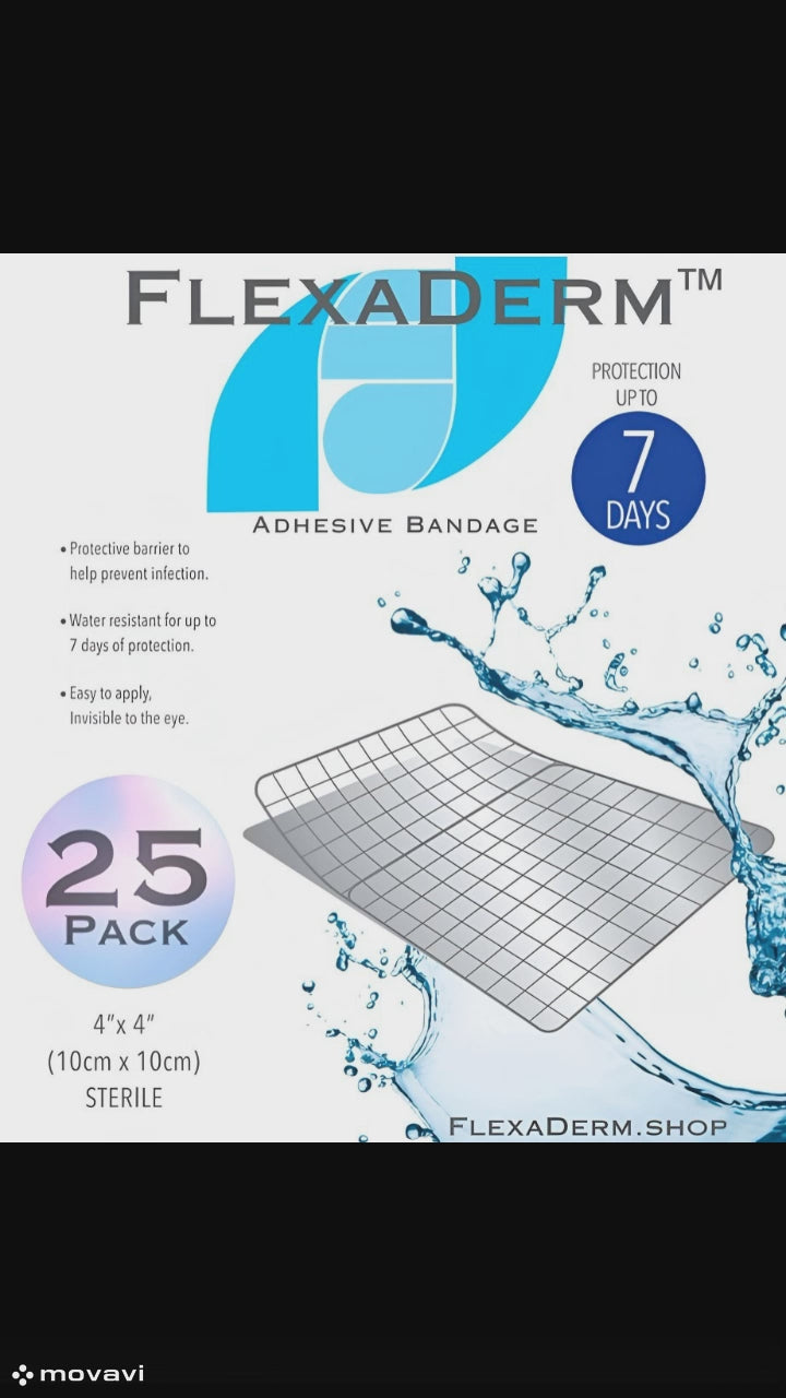 (25) 4"x 4" Waterproof Bandages