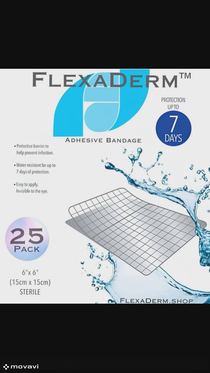 (25) 6"x 6" Waterproof Bandages