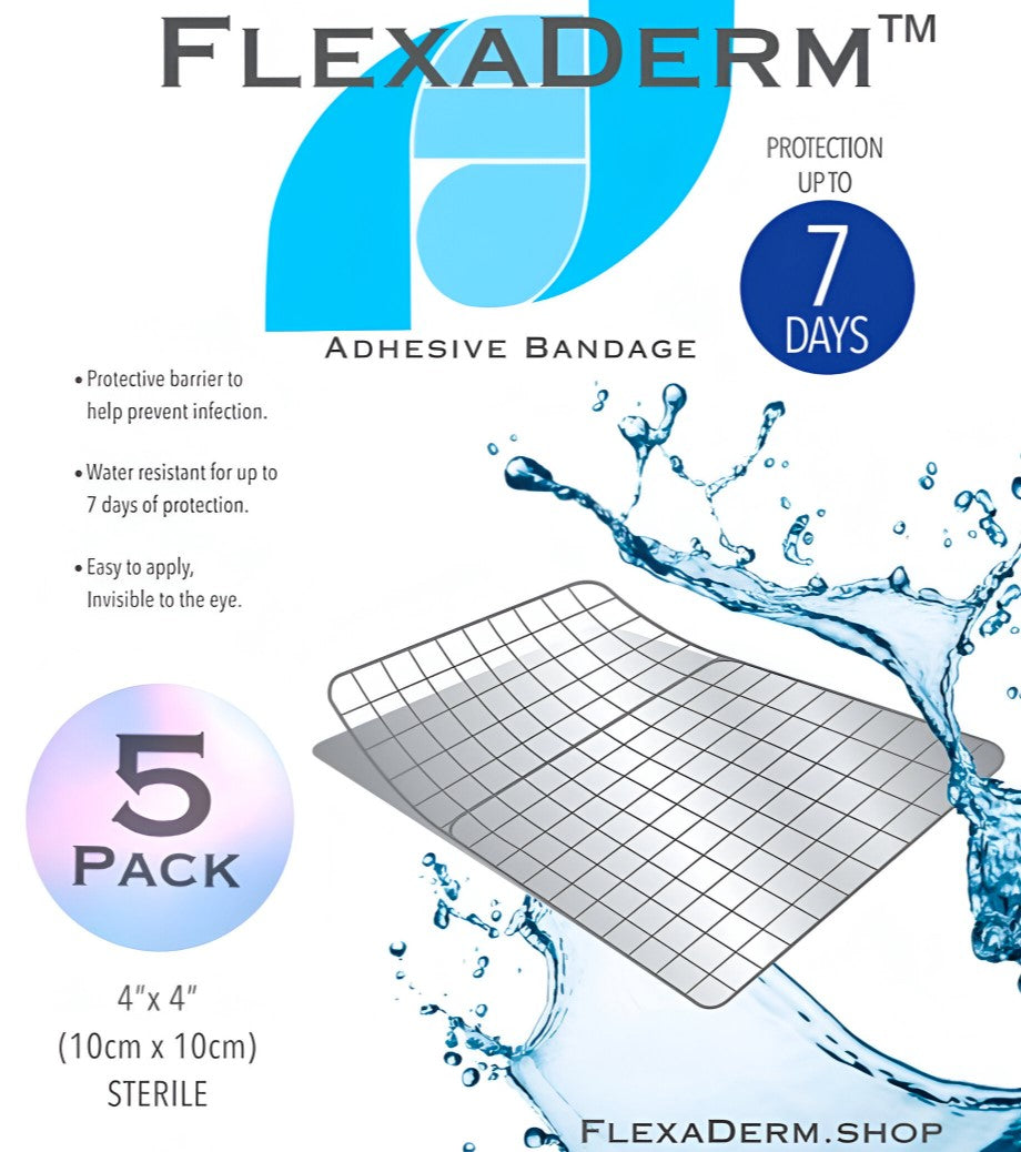 (5) 4"x 4" Waterproof Bandages