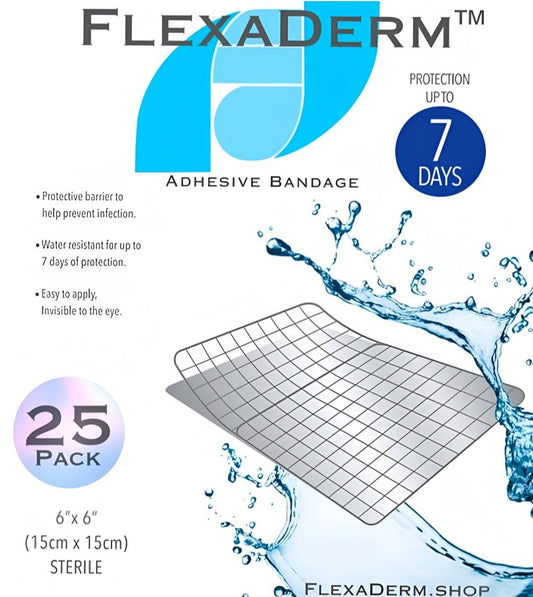 (25) 6"x 6" Waterproof Bandages